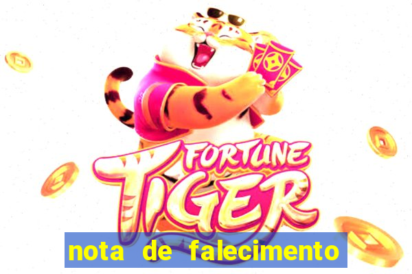 nota de falecimento a tribuna santos hoje