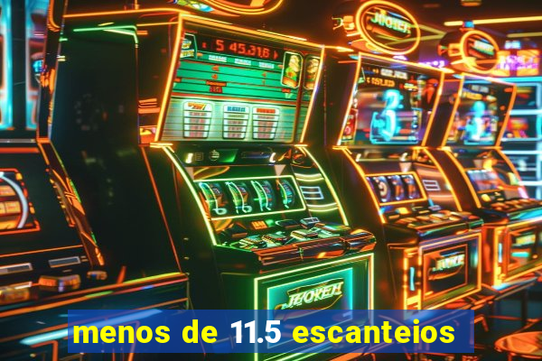 menos de 11.5 escanteios