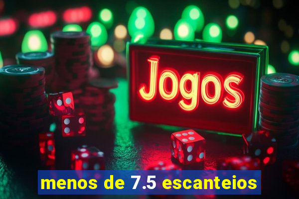 menos de 7.5 escanteios