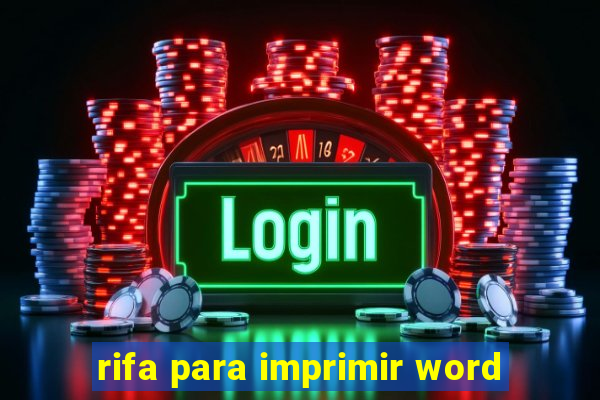 rifa para imprimir word