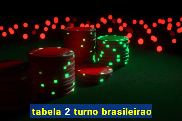 tabela 2 turno brasileirao