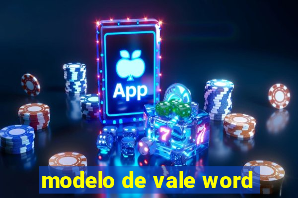 modelo de vale word