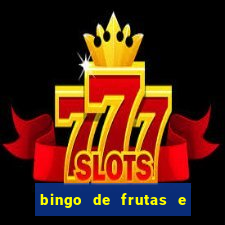 bingo de frutas e legumes para imprimir