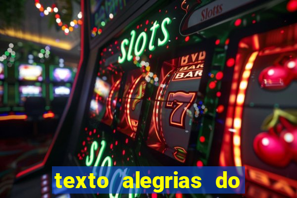 texto alegrias do natal com interpretação e gabarito