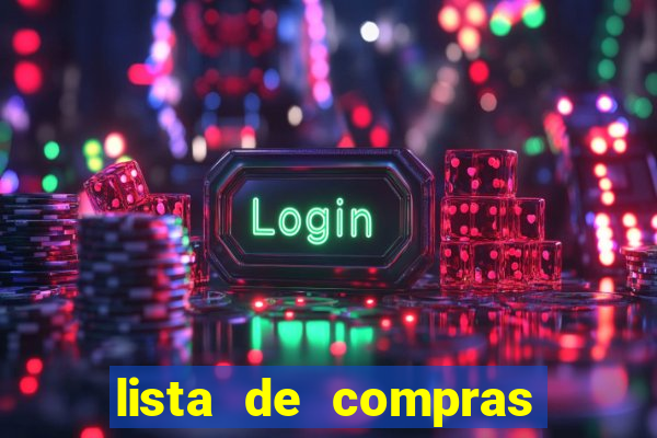 lista de compras para 2 pessoas