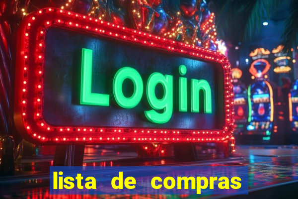 lista de compras para 2 pessoas