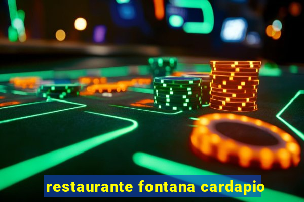 restaurante fontana cardapio