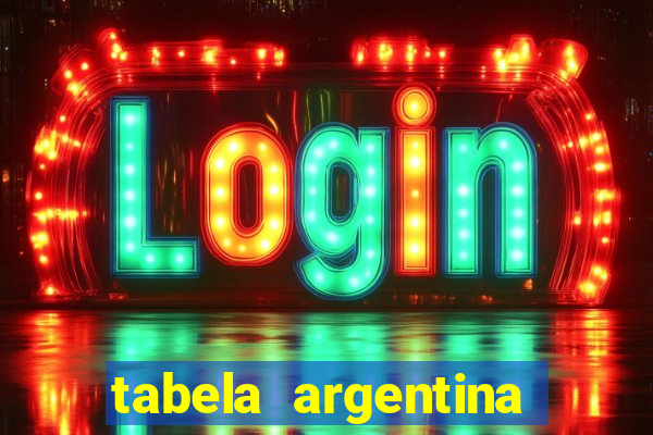 tabela argentina torneo betano