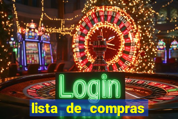 lista de compras para 2 pessoas com quantidade