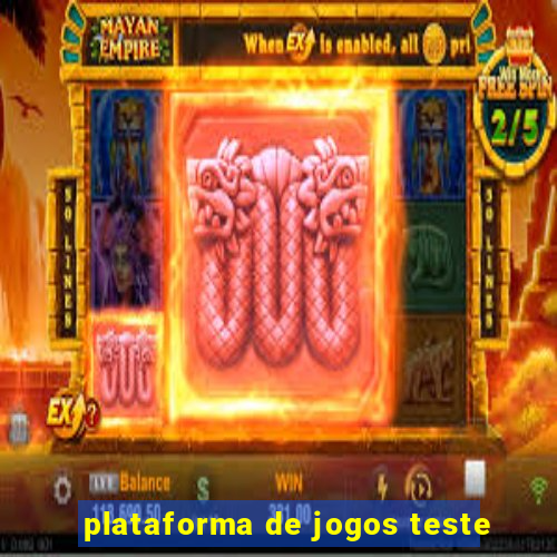 plataforma de jogos teste