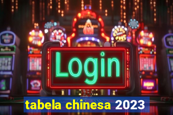 tabela chinesa 2023