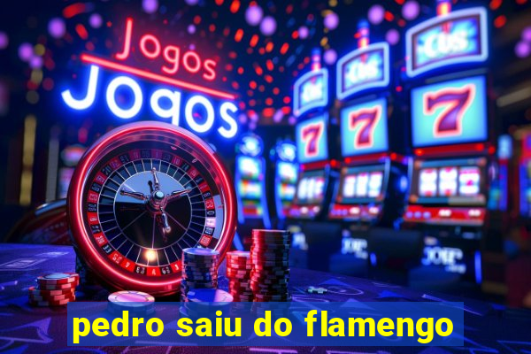 pedro saiu do flamengo