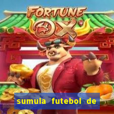 sumula futebol de campo word