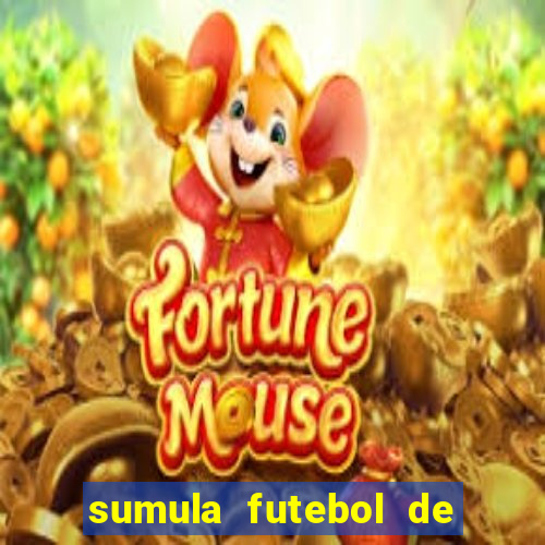 sumula futebol de campo word