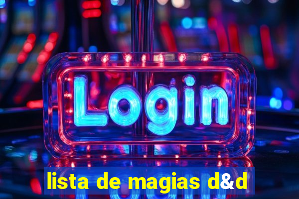 lista de magias d&d