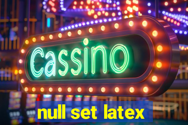 null set latex