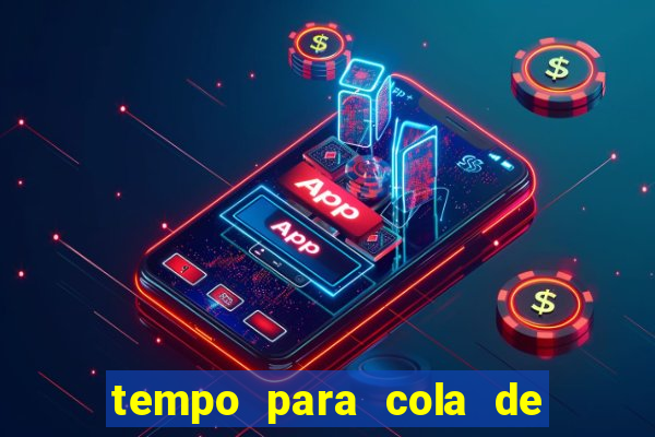 tempo para cola de cano secar