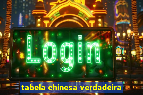 tabela chinesa verdadeira