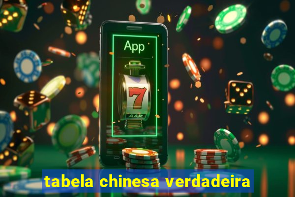 tabela chinesa verdadeira