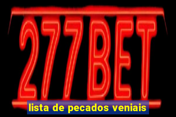 lista de pecados veniais