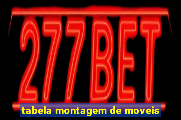 tabela montagem de moveis