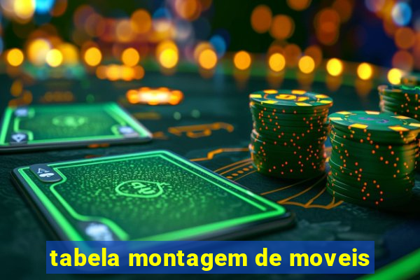 tabela montagem de moveis