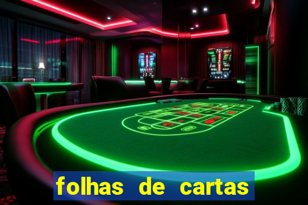 folhas de cartas para imprimir
