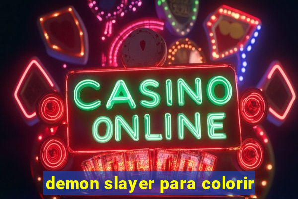 demon slayer para colorir