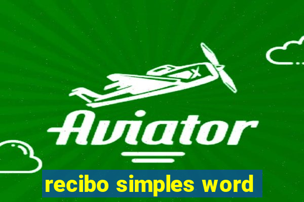 recibo simples word