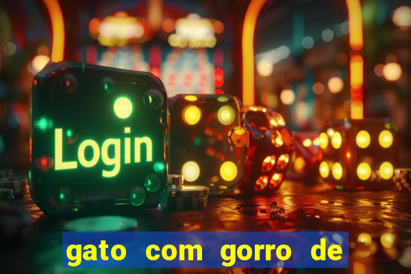 gato com gorro de natal meme
