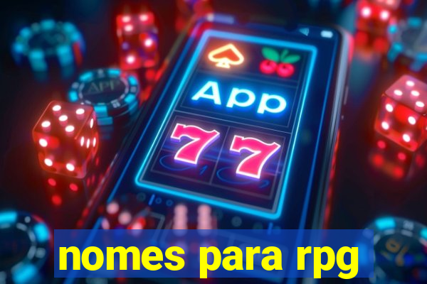 nomes para rpg