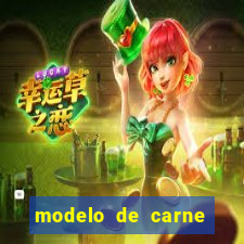 modelo de carne para pagamento