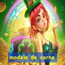 modelo de carne para pagamento