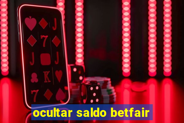 ocultar saldo betfair