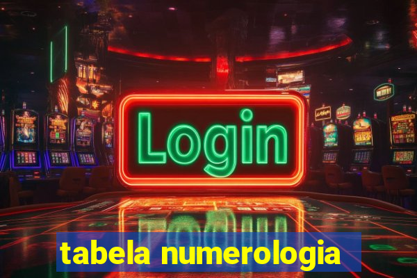 tabela numerologia