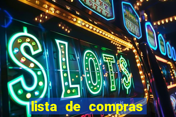 lista de compras para casa nova