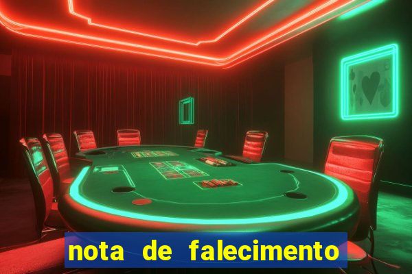 nota de falecimento em campos altos hoje