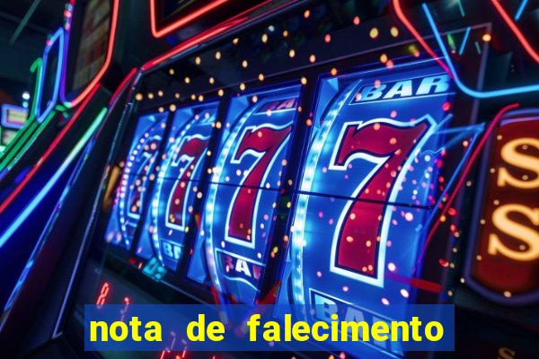 nota de falecimento em campos altos hoje