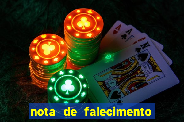 nota de falecimento em campos altos hoje