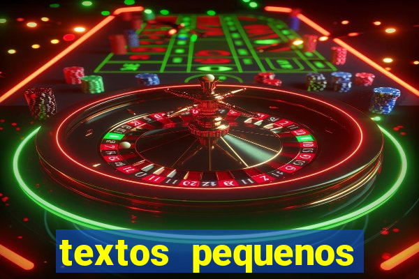 textos pequenos para alfabetizar