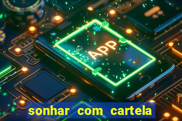 sonhar com cartela de bingo