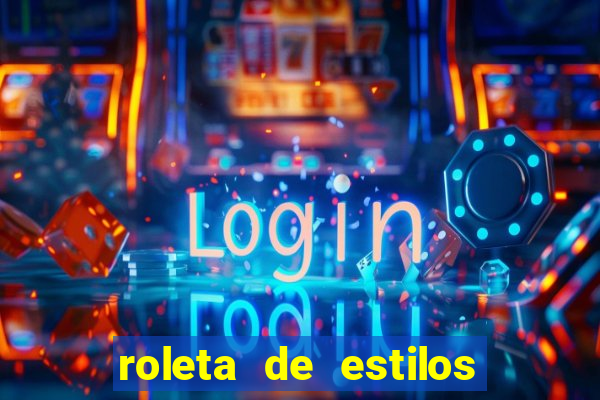 roleta de estilos de roupas