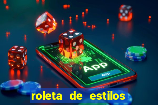 roleta de estilos de roupas
