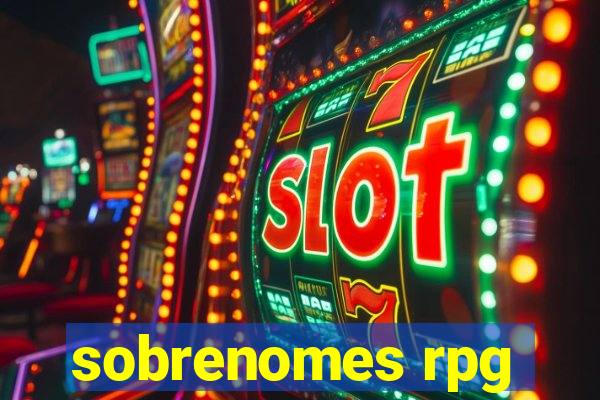 sobrenomes rpg