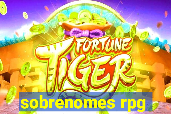 sobrenomes rpg