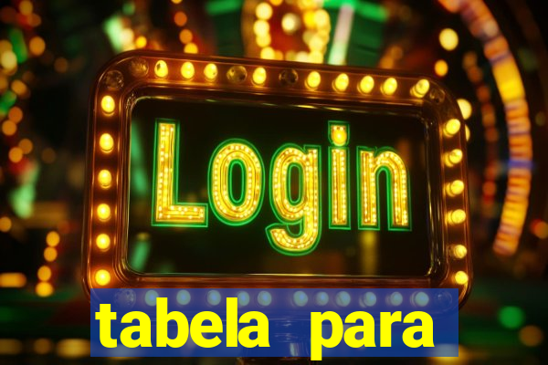 tabela para misturar cores