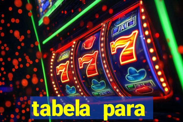 tabela para misturar cores