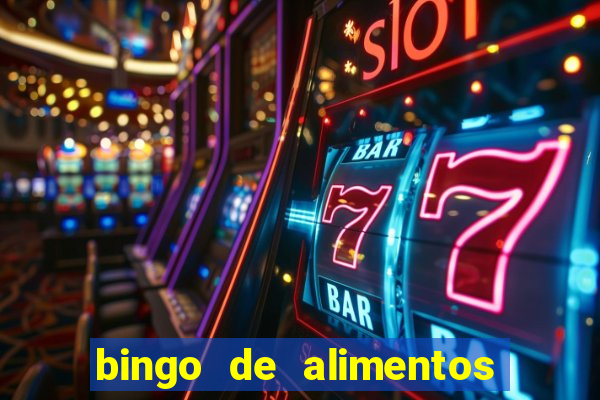 bingo de alimentos saludables para imprimir