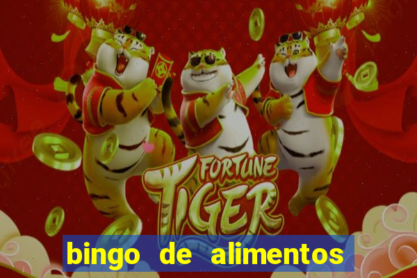 bingo de alimentos saludables para imprimir